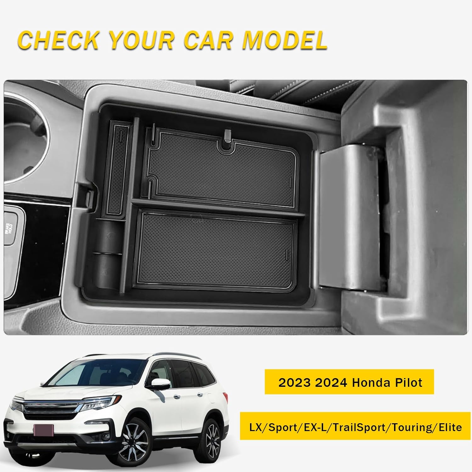 Center Console Organizer Compatible with Honda Pilot 2023-2025 / Ridgeline 2024-2025 / Passport 2024-2026, Central Control Armrest Storage Box Insert
Center Console Organizer Compatible with Honda Pilot 2023-2025 / Ridgeline 2024-2025 / Passport 2024-2026, Central Control Armrest Storage Box Insert