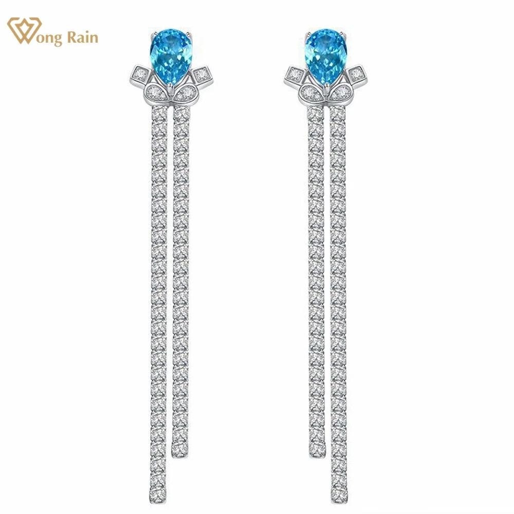 Wong Rain, 100% серебро 925 пробы, грушевидная огранка, 7*10 AAAAA, цирконы, драгоценный камень, свадебная вечеринка, висячие серьги с кисточками, изящные ювелирные изделия, подарок синий
Wong Rain, 100% серебро 925 пробы, грушевидная огранка, 7*10 AAAAA, цирконы, драгоценный камень, свадебная вечеринка, висячие серьги с кисточками, изящные ювелирные изделия, подарок синий