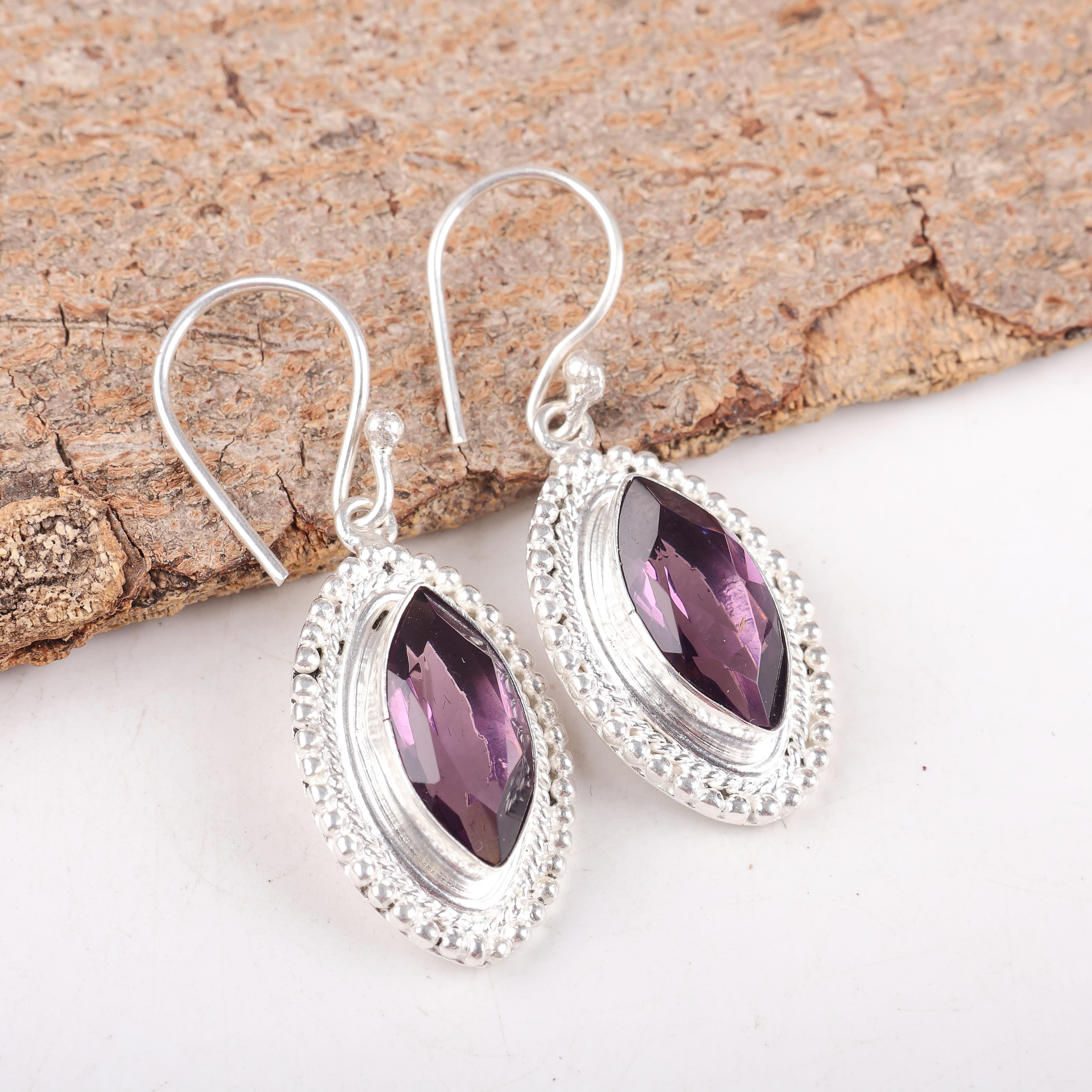 Amethyst Earrings Gemstone Jewelry, 925 Solid Sterling Silver Earrings, Gift For Women Handmade Earrings For Engagement Gift 1.75 Inches фиолетовый
Amethyst Earrings Gemstone Jewelry, 925 Solid Sterling Silver Earrings, Gift For Women Handmade Earrings For Engagement Gift 1.75 Inches фиолетовый