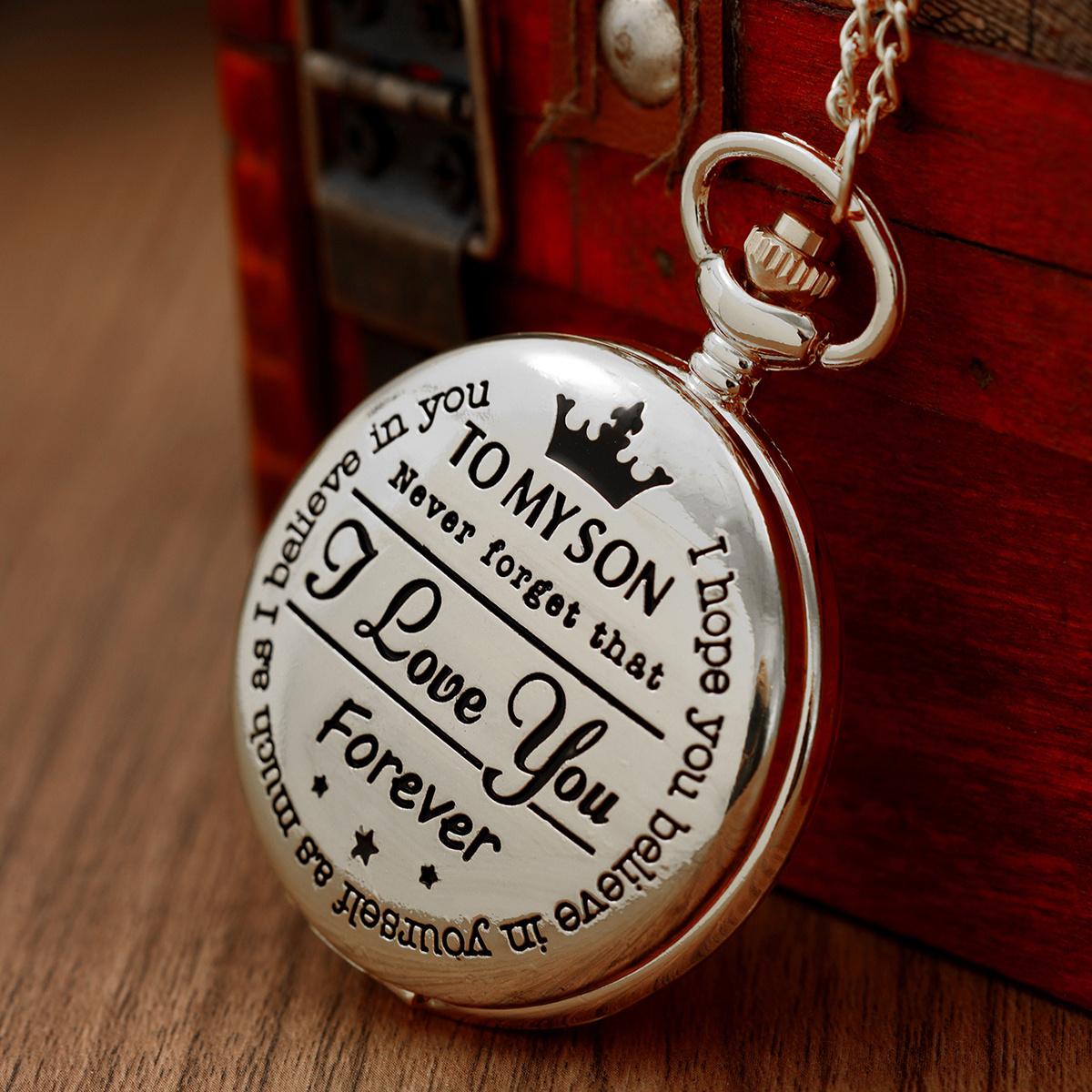 Мужские карманные часы моему сыну, я люблю тебя, лучший подарок, кварцевые карманные часы, цепочка для часов, мужской подарок
Мужские карманные часы моему сыну, я люблю тебя, лучший подарок, кварцевые карманные часы, цепочка для часов, мужской подарок