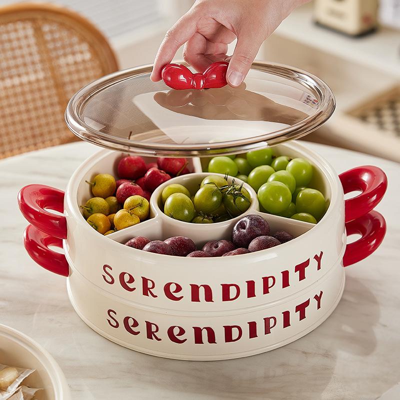 Creative Bow Dried Fruit Tray Home Living Room Partition with Lid Candy Box Ins Style Snack Placing Fruit Tray
Creative Bow Dried Fruit Tray Home Living Room Partition with Lid Candy Box Ins Style Snack Placing Fruit Tray