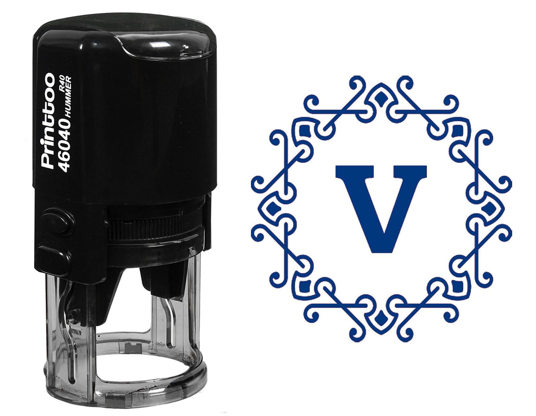 Printtoo Self Inking R-40 Octagon Celtic Swirl Frame Alphabet V Monogram Office Stationary Rubber 30 mm Diameter (Approx) синій
Printtoo Self Inking R-40 Octagon Celtic Swirl Frame Alphabet V Monogram Office Stationary Rubber 30 mm Diameter (Approx) синій