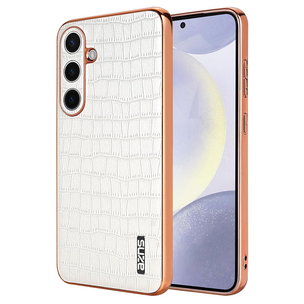 For Samsung Galaxy S25+ Case Electroplating Crocodile Texture PU+TPU Phone Cover White
For Samsung Galaxy S25+ Case Electroplating Crocodile Texture PU+TPU Phone Cover White
