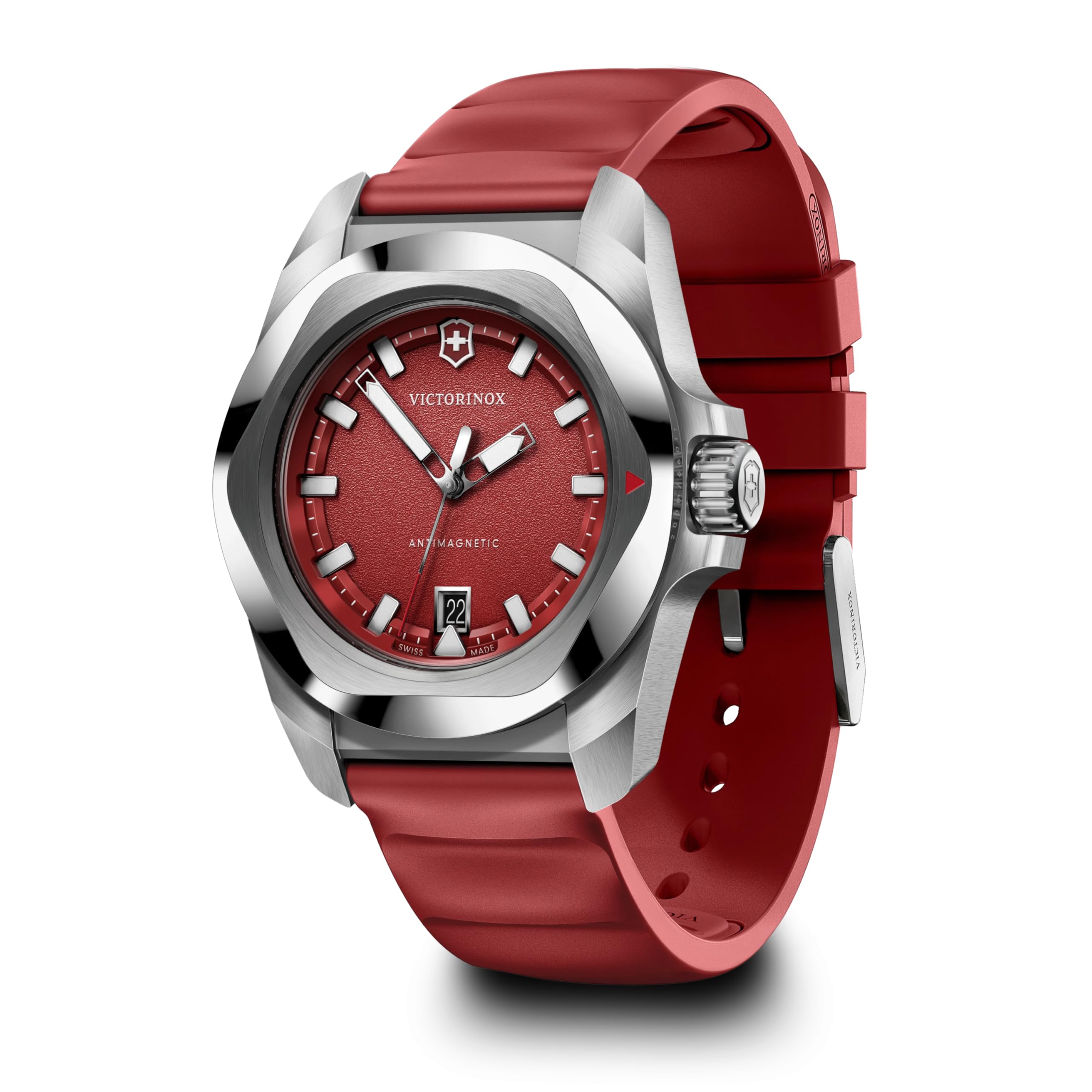 VICTORINOX Quartz Red Red Rubber Stainless Steel 200m Water Shock Interchangeable Swiss Inox I.N.O.X. Men s Watch, 41mm, Dial, Strap, Analog,
VICTORINOX Quartz Red Red Rubber Stainless Steel 200m Water Shock Interchangeable Swiss Inox I.N.O.X. Men s Watch, 41mm, Dial, Strap, Analog,