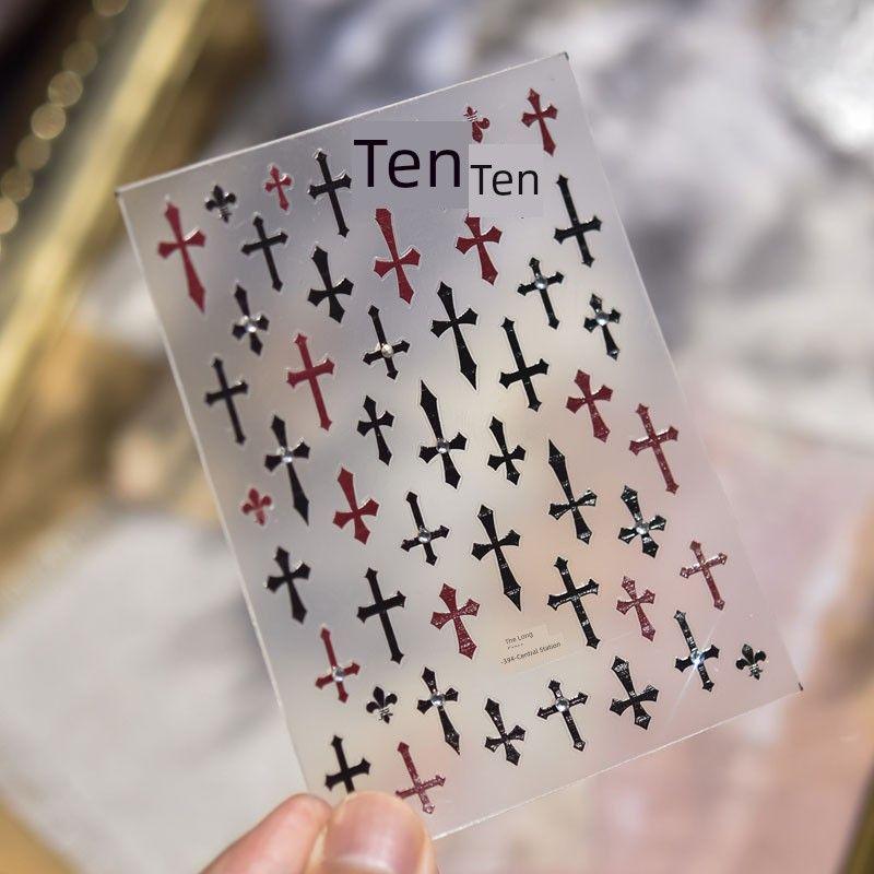 Bright Crystal Cross Nail Sticker Relief New Arrival 3D 5D Internet Celebrity Ins Gothic Nail Sticker Decorations Long Black and Red Cross 394 (Crystal Diamond)
Bright Crystal Cross Nail Sticker Relief New Arrival 3D 5D Internet Celebrity Ins Gothic Nail Sticker Decorations Long Black and Red Cross 394 (Crystal Diamond)
