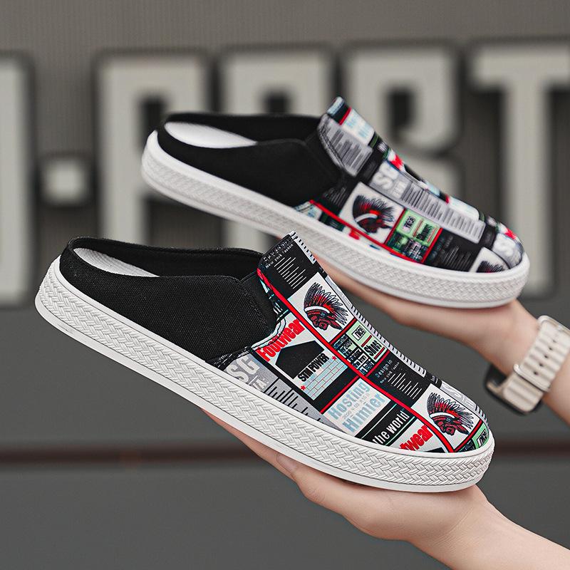 Men s shoes summer new casual shoes fashion youth foot half drag canvas shoes Korean version one pedal lazy shoes 39
Men s shoes summer new casual shoes fashion youth foot half drag canvas shoes Korean version one pedal lazy shoes 39