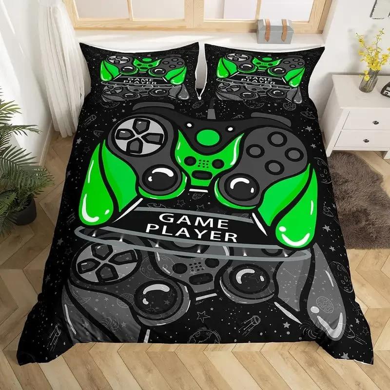 Gaming Beding Set Hipie Grafiti Game Soft Duvet Cover Set Twin Ful Quen King Gamer Comfortable Quilt Cover Modern Gamepad Bedspread Cover 135*200cm Eu-Single
Gaming Beding Set Hipie Grafiti Game Soft Duvet Cover Set Twin Ful Quen King Gamer Comfortable Quilt Cover Modern Gamepad Bedspread Cover 135*200cm Eu-Single