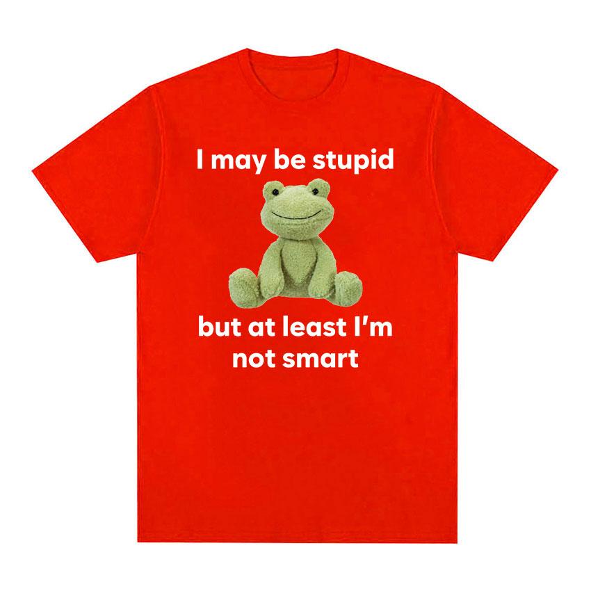 Я могу быть глупым, но, по крайней мере, я не умный лягушка, забавные футболки с мемами, мужские и женские повседневные модные хлопковые футболки большого размера с круглым вырезом, топы 
Я могу быть глупым, но, по крайней мере, я не умный лягушка, забавные футболки с мемами, мужские и женские повседневные модные хлопковые футболки большого размера с круглым вырезом, топы
