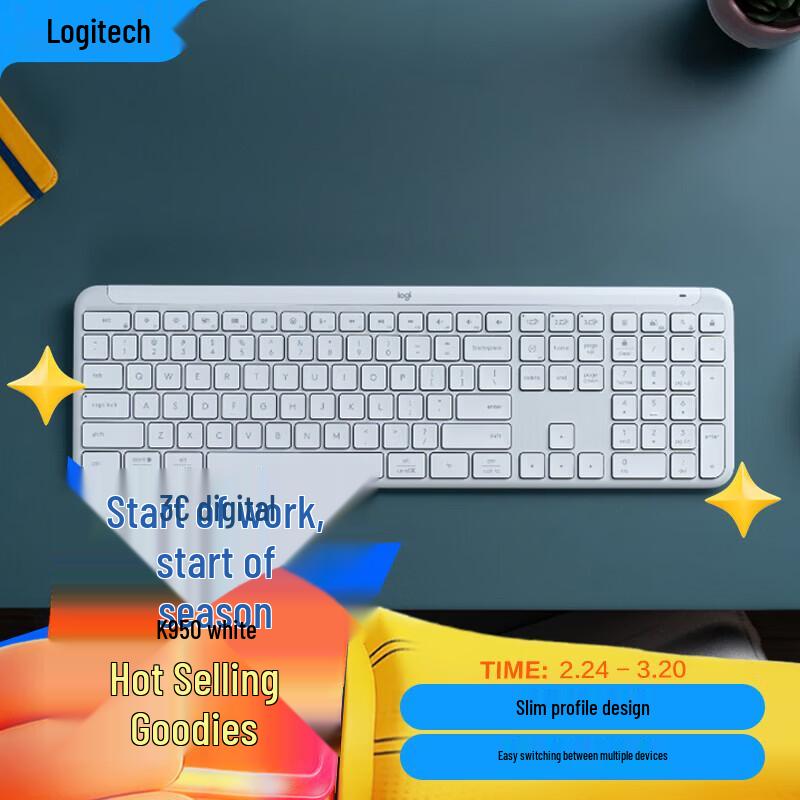 Logitech K950 Multi-Device Wireless Bluetooth Keyboard
Logitech K950 Multi-Device Wireless Bluetooth Keyboard