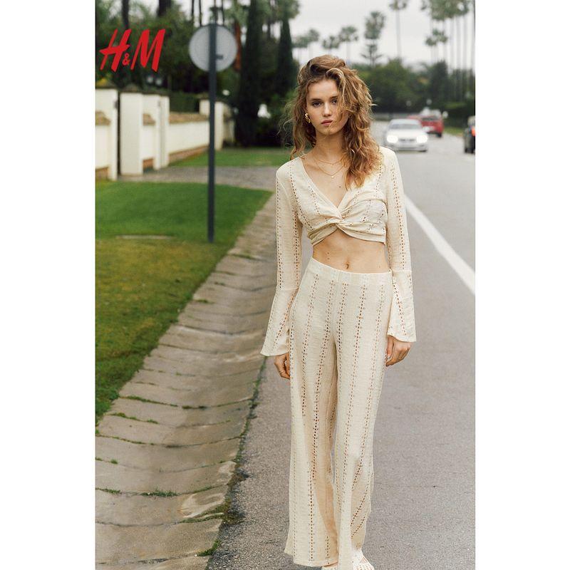HM Women s Pants 2025 Summer New Arrival Lace Jersey Pants 1282564 Beige 175/100
HM Women s Pants 2025 Summer New Arrival Lace Jersey Pants 1282564 Beige 175/100