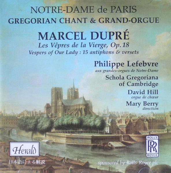 CD MARCEL DUPRÉ / PHILIPPE LEFEBVRE, D - Marcel Dupre Les Vepres de la Vierg HAVPCD170 Herald 1995 Japan Classical Used
CD MARCEL DUPRÉ / PHILIPPE LEFEBVRE, D - Marcel Dupre Les Vepres de la Vierg HAVPCD170 Herald 1995 Japan Classical Used