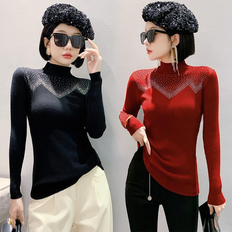 Women s European-Style Patchwork Turtleneck Sweater with Hot Drill Design - Versatile Fashion for Autumn & Winter One Size
Women s European-Style Patchwork Turtleneck Sweater with Hot Drill Design - Versatile Fashion for Autumn & Winter One Size