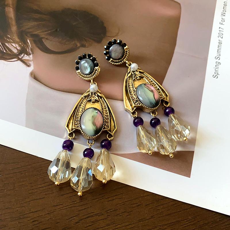 Vintage medieval silver needle with diamonds flower artificial pearl earrings court style retro earrings high-end earrings
Vintage medieval silver needle with diamonds flower artificial pearl earrings court style retro earrings high-end earrings