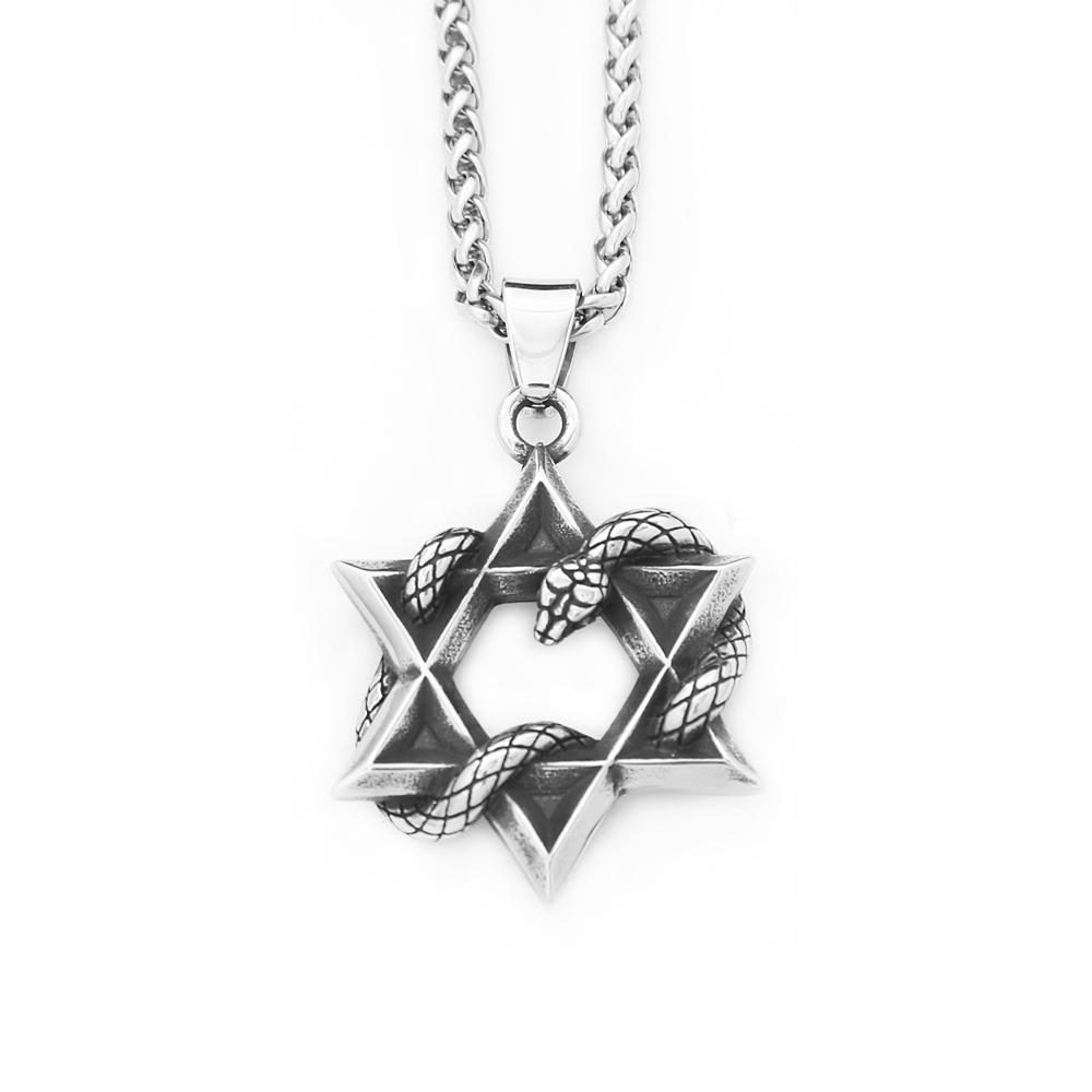 New Vintage Star of David with Snake Pendant Necklaces for Men Women Fashion Punk Ouroboros Hexagram Necklace Amulet Jewelry 60CM
New Vintage Star of David with Snake Pendant Necklaces for Men Women Fashion Punk Ouroboros Hexagram Necklace Amulet Jewelry 60CM