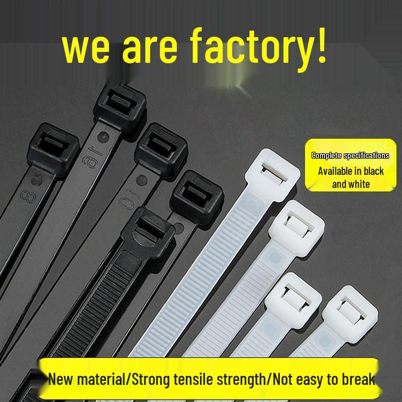 Nylon Self-Locking Cable Tie - Strong, Sun-Protected, Large Pull Tab, Available in White, Multiple Sizes White 2.5mm x 10cm 100 pcs
Nylon Self-Locking Cable Tie - Strong, Sun-Protected, Large Pull Tab, Available in White, Multiple Sizes White 2.5mm x 10cm 100 pcs