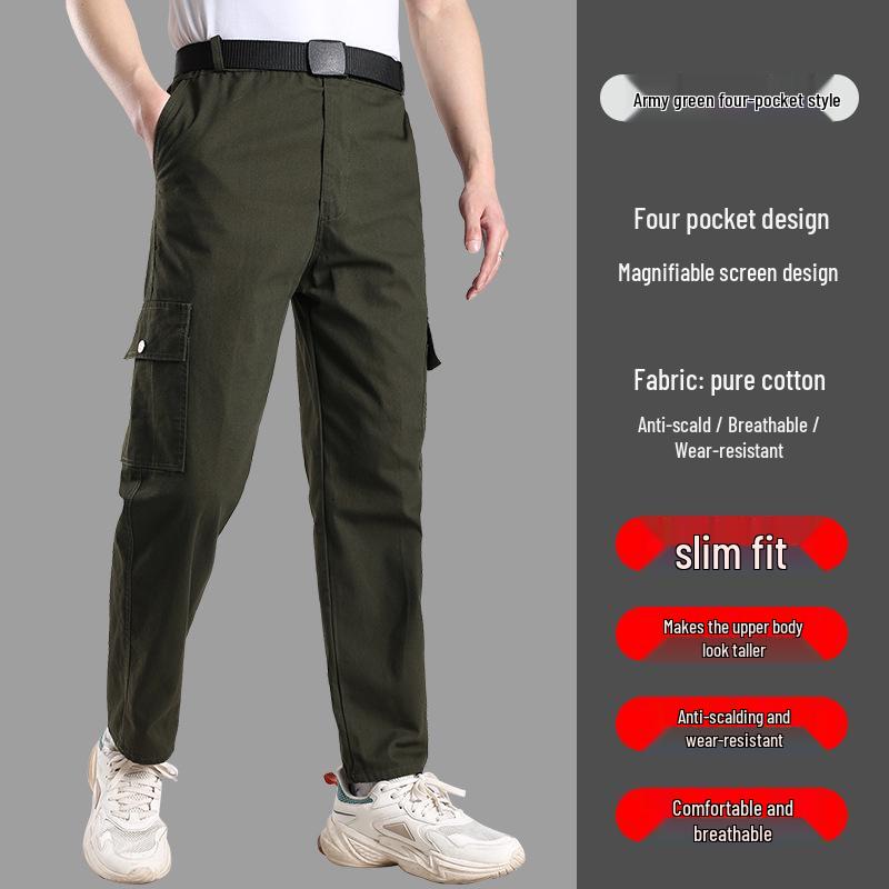 Men s Breathable Cotton Work Pants with Gusseted Crotch - Moisture-Wicking, Straight Leg, Ideal for Welding and Labor Protection M
Men s Breathable Cotton Work Pants with Gusseted Crotch - Moisture-Wicking, Straight Leg, Ideal for Welding and Labor Protection M