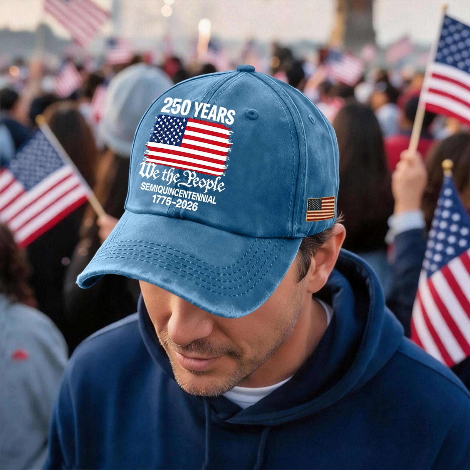 Unisex Vintage Washed Baseball Cap 250 Years Commemorative Embroidered Flag Design Adjustable Fit Classic Style One Size
Unisex Vintage Washed Baseball Cap 250 Years Commemorative Embroidered Flag Design Adjustable Fit Classic Style One Size