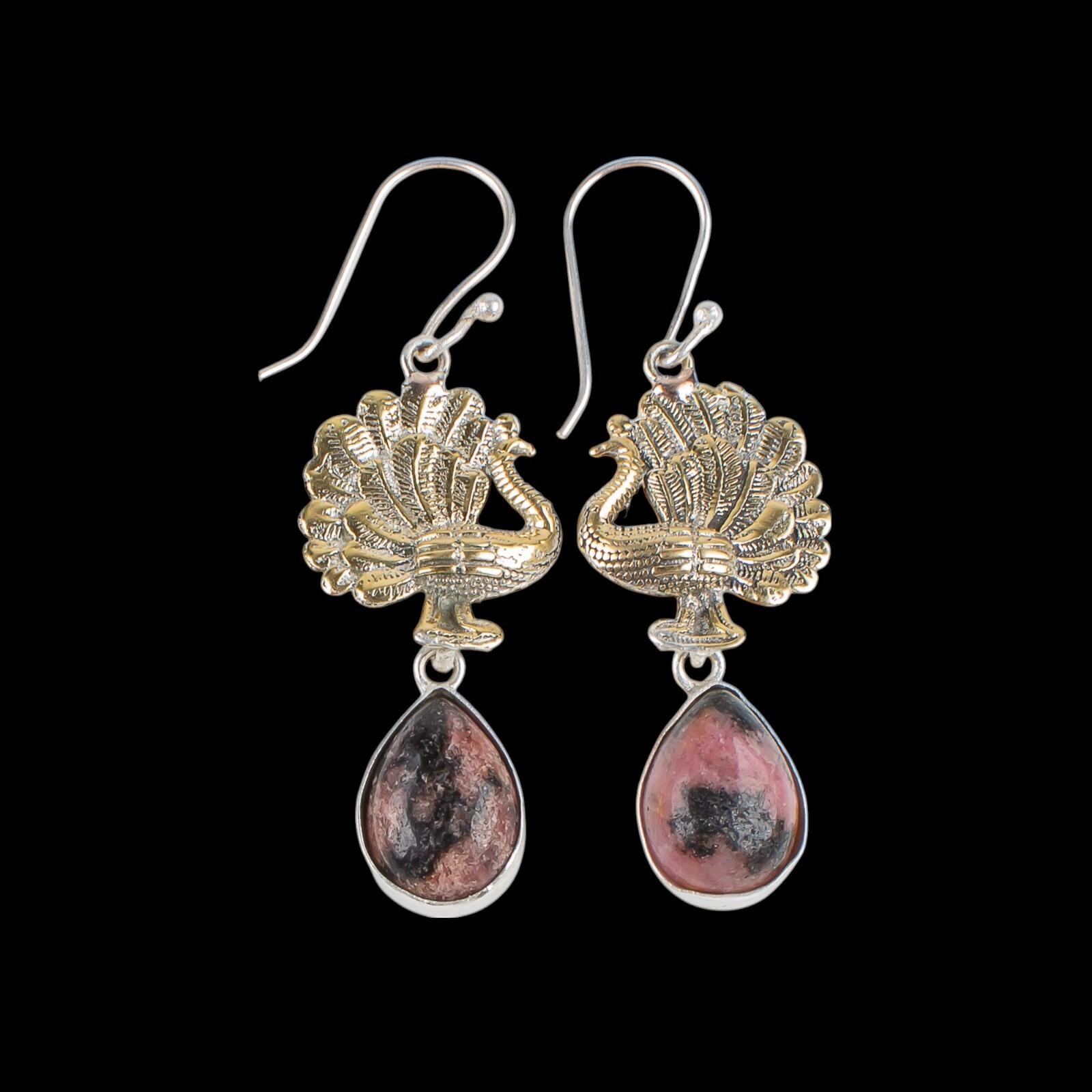 Rare Black Rhodonite Gemstone 925 Sterling Silver Jewelry Handmade Earrings2.20 EE-44-27
Rare Black Rhodonite Gemstone 925 Sterling Silver Jewelry Handmade Earrings2.20 EE-44-27
