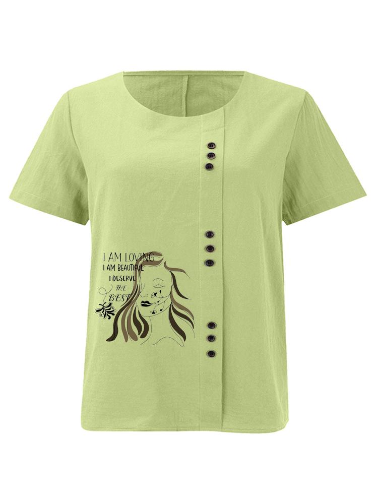 Women s Fashion Ladies Pattern Printing Shot Sleeve T-shirt Loose Cotton Shirt Casual Loose Summer Blouse Tops Plus Size 5XL зелений
Women s Fashion Ladies Pattern Printing Shot Sleeve T-shirt Loose Cotton Shirt Casual Loose Summer Blouse Tops Plus Size 5XL зелений