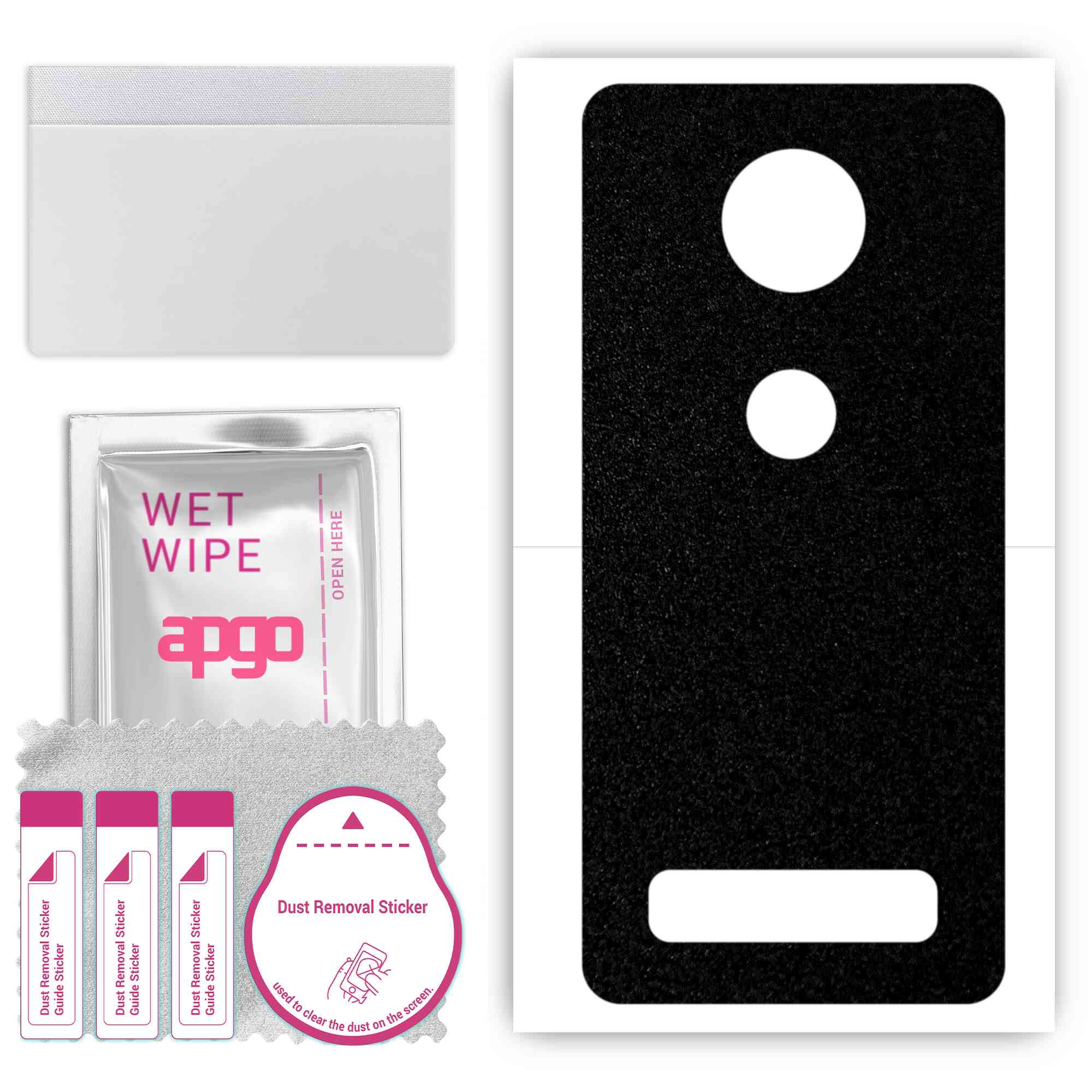 apgo Protective Skin Sticker for the back compatible with Motorola Moto Z4, Wrap Film, Foil, Vinyl - Pattern Matte Black
apgo Protective Skin Sticker for the back compatible with Motorola Moto Z4, Wrap Film, Foil, Vinyl - Pattern Matte Black