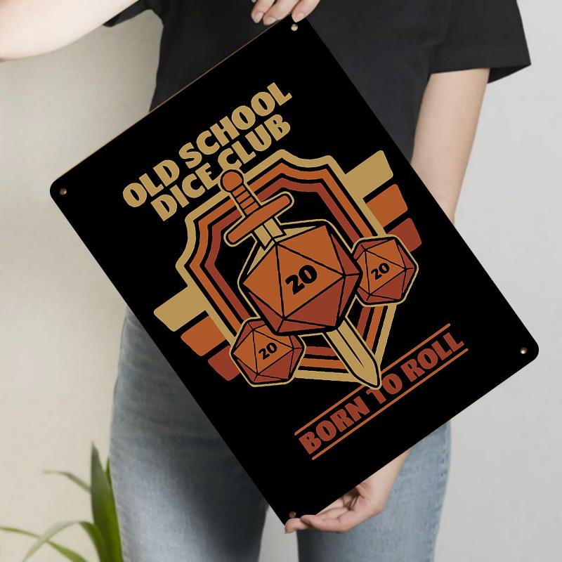 Old School Dice Club Metal Wall Art Born to Roll D Dice Decor for Tabletop Gaming Enthusiasts 7.9x11.8In(20x30cm)
Old School Dice Club Metal Wall Art Born to Roll D Dice Decor for Tabletop Gaming Enthusiasts 7.9x11.8In(20x30cm)