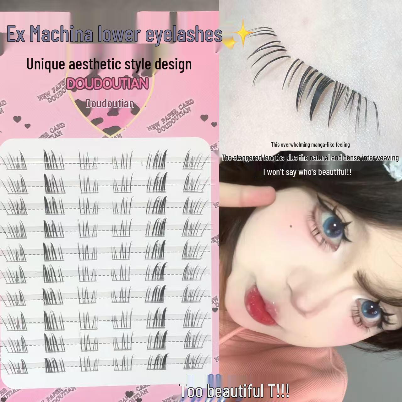 Sweet Original Mechanical Girl Segmental Natural Lower Eyelashes – European and American Style Comic False Lashes
Sweet Original Mechanical Girl Segmental Natural Lower Eyelashes – European and American Style Comic False Lashes