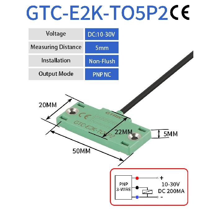 GTRIC Capacitive Proximity Sensor Square Matrix Switch CBN5-F46-E0/1/2/3 12-24V DC 3-wire NPN PNP NO/NC Sensing Distance 5mm 5MM DC3-wire PNP NC
GTRIC Capacitive Proximity Sensor Square Matrix Switch CBN5-F46-E0/1/2/3 12-24V DC 3-wire NPN PNP NO/NC Sensing Distance 5mm 5MM DC3-wire PNP NC