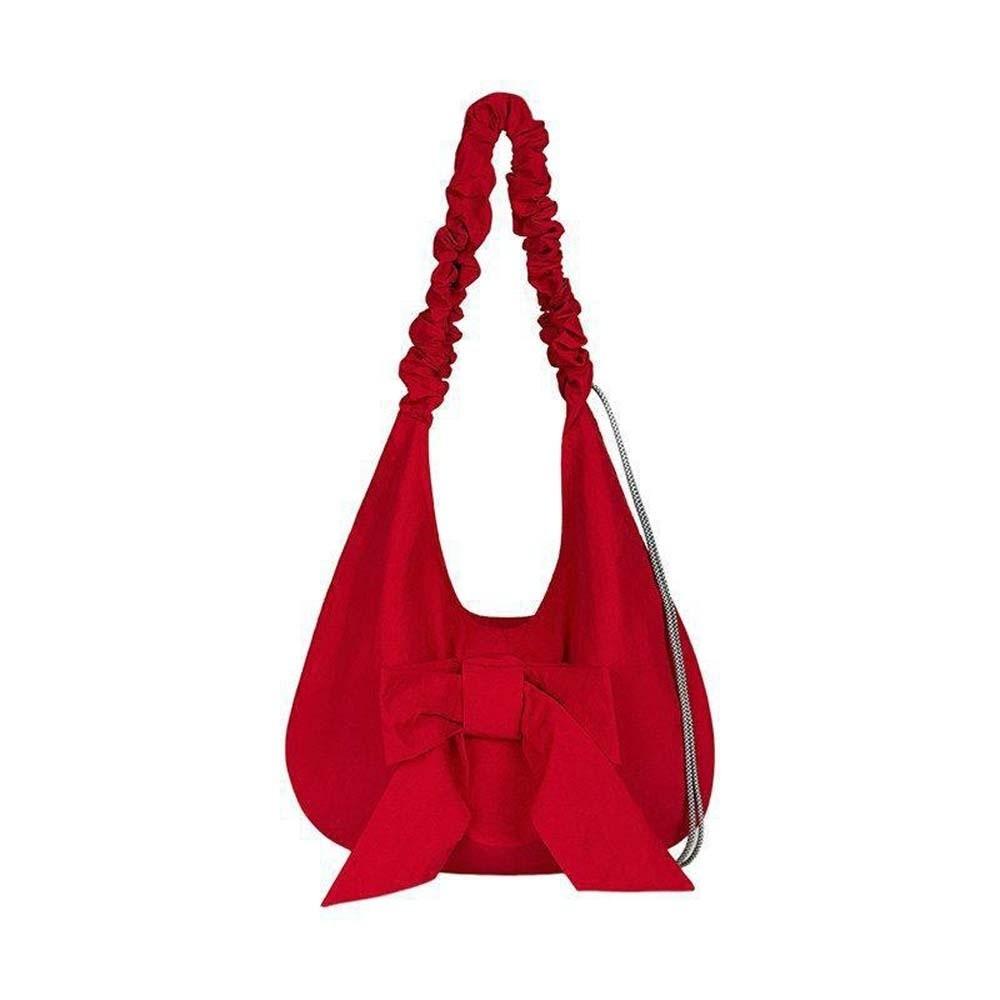 Solid Color Bow Decor Dumpling Bag Tote Large Capacity Pleated Strap Crossbody Bag Nylon Polyester Korean Sweet Shoulder Pouch красный
Solid Color Bow Decor Dumpling Bag Tote Large Capacity Pleated Strap Crossbody Bag Nylon Polyester Korean Sweet Shoulder Pouch красный
