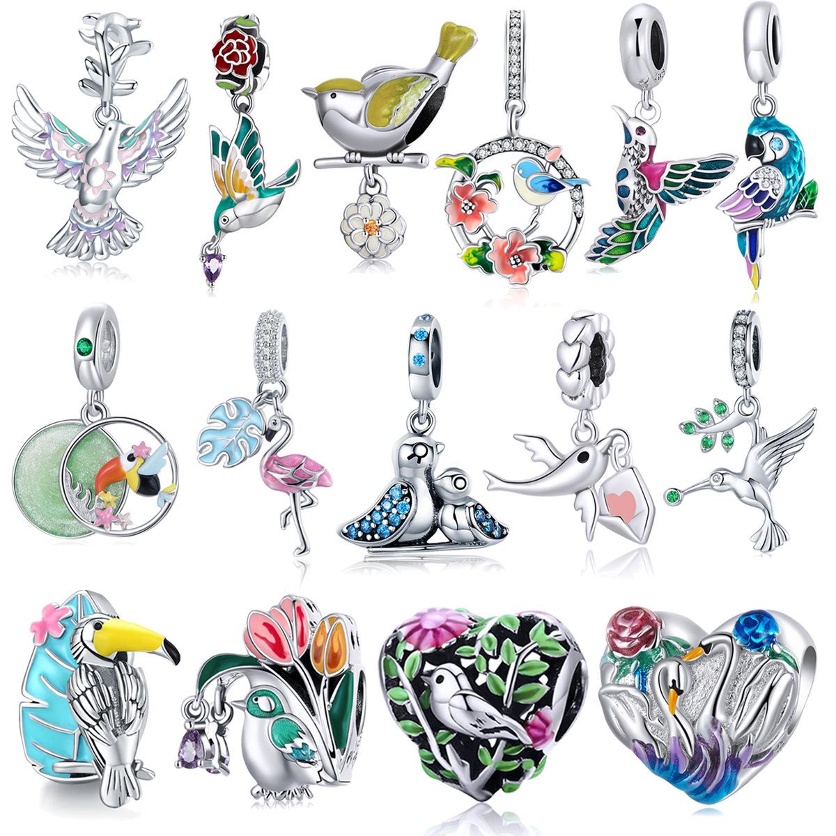 S925 Sterling Silver Bird Charm DIY Bracelet with Colorful Oil Drip Beads - European and American Style S925 Sterling Silver
S925 Sterling Silver Bird Charm DIY Bracelet with Colorful Oil Drip Beads - European and American Style S925 Sterling Silver