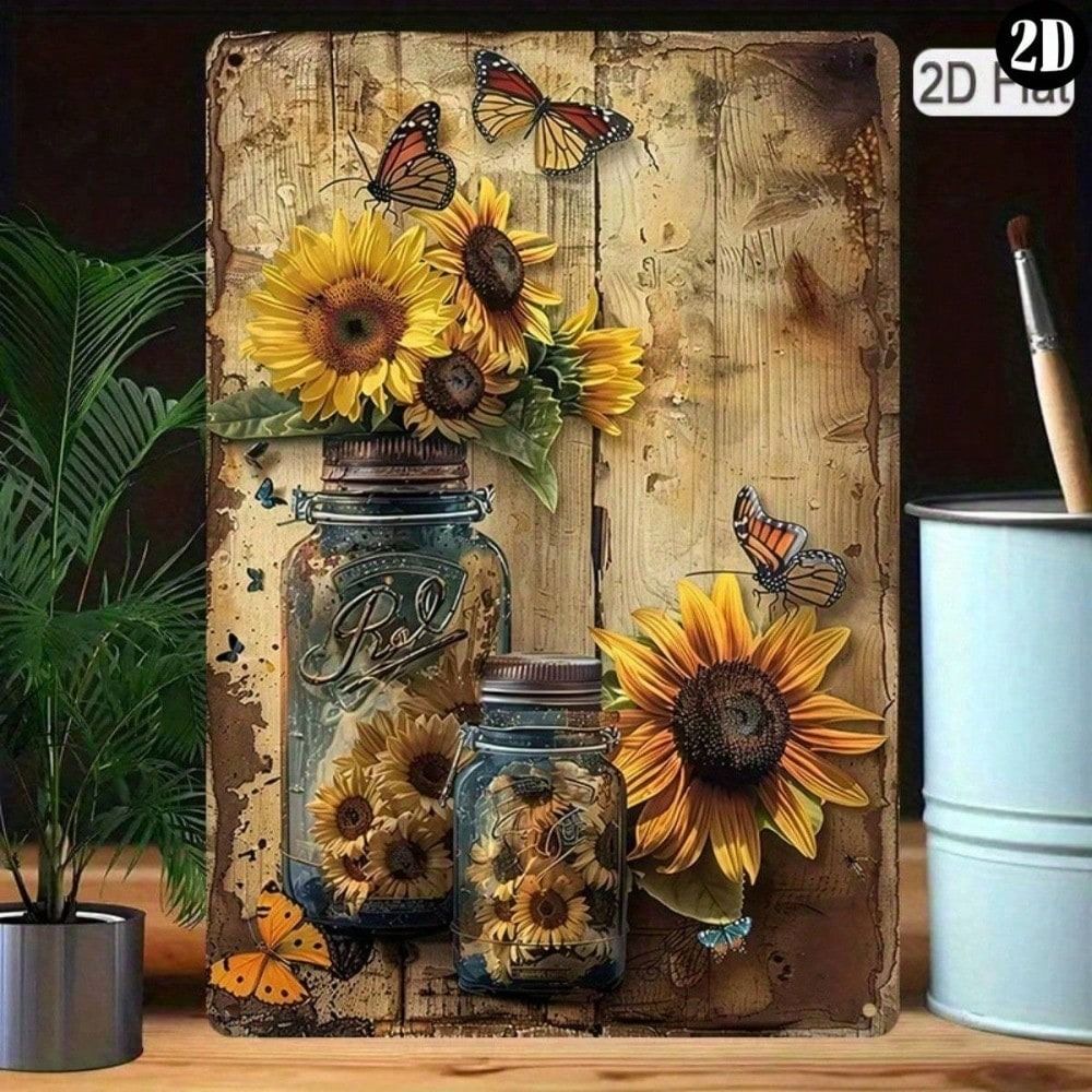 Vintage Sunflower Butterfly Metal Poster 8x12 Inch Wall Art Kitchen Decor
Vintage Sunflower Butterfly Metal Poster 8x12 Inch Wall Art Kitchen Decor