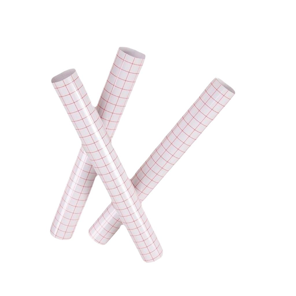 Transparent Red Grid PET Adhesive Transfer Film
Transparent Red Grid PET Adhesive Transfer Film