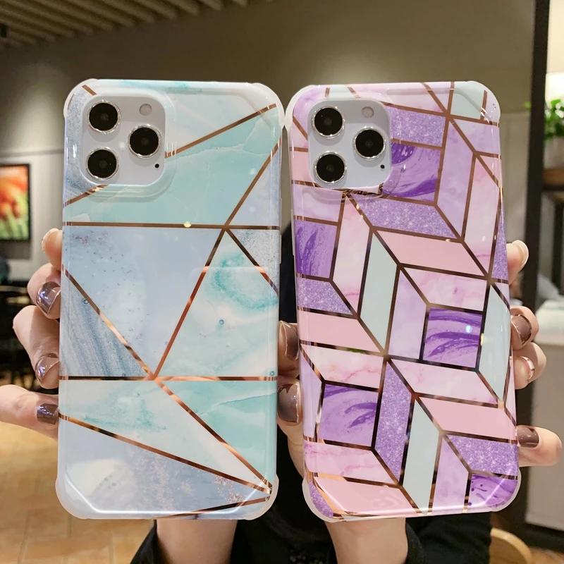 Для iPhone 11 12 13 Pro X XR XS Max 7 8 Plus SE 2 12Mini 13Mini Роскошный цветной чехол для телефона с мраморной геометрией и гальваническим покрытием IMD
Для iPhone 11 12 13 Pro X XR XS Max 7 8 Plus SE 2 12Mini 13Mini Роскошный цветной чехол для телефона с мраморной геометрией и гальваническим покрытием IMD