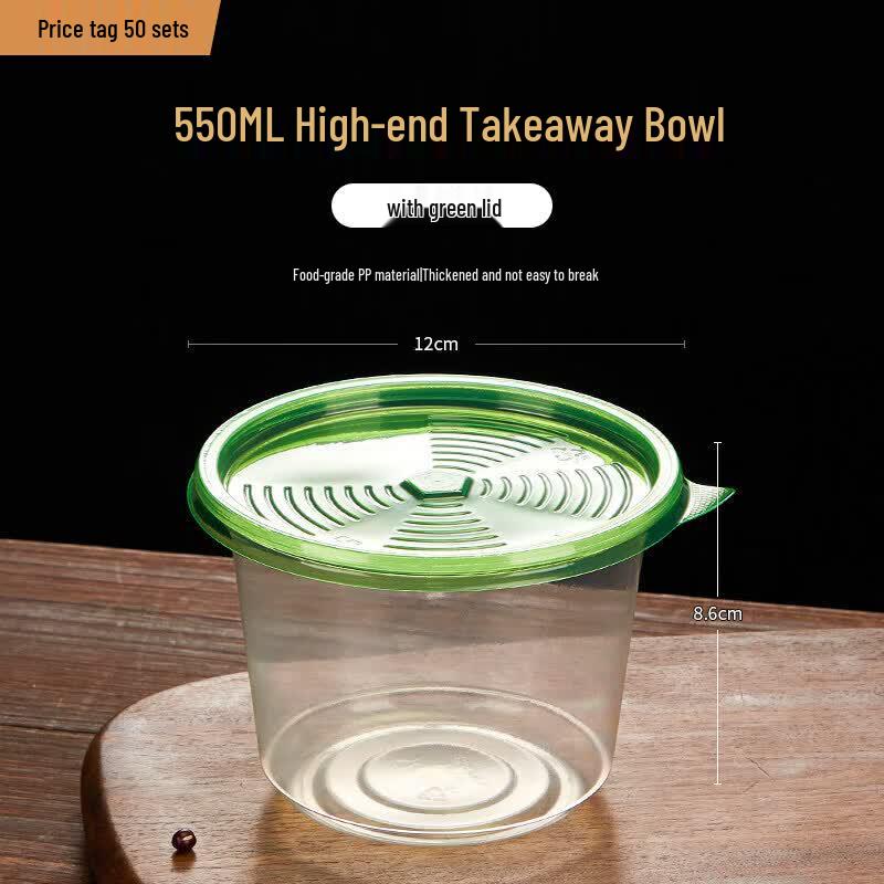 50-Pack Disposable Round Plastic Food Containers with Lids
50-Pack Disposable Round Plastic Food Containers with Lids