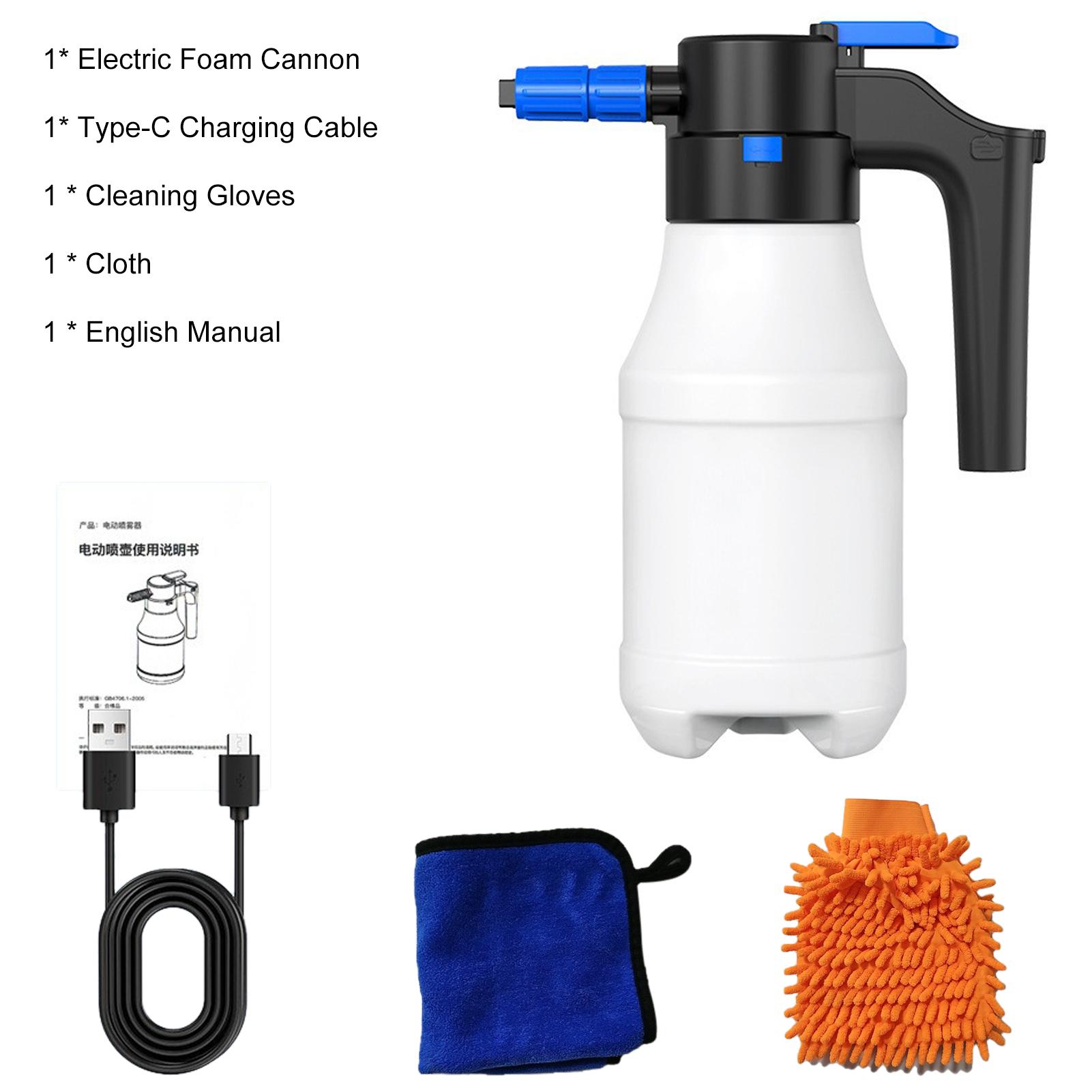 Electric Foam Sprayer 1.5L Electric Foam Cannon TypeC Charging for Car Washing Kitchen Cleaning белый
Electric Foam Sprayer 1.5L Electric Foam Cannon TypeC Charging for Car Washing Kitchen Cleaning белый