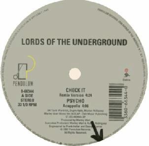 12inch Record LORDS OF THE UNDERGROUND - Check It 066344 Pendulum Record 1992 US Rap & Hip-Hop/R&B Used
12inch Record LORDS OF THE UNDERGROUND - Check It 066344 Pendulum Record 1992 US Rap & Hip-Hop/R&B Used