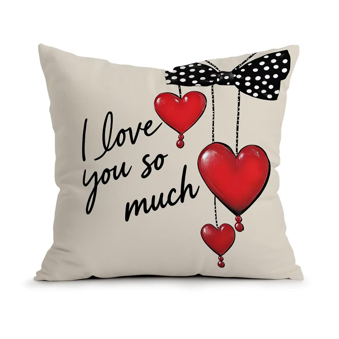 Valentines Heart Pillow Case Polyester Small Gift with Printed Design for Loved Ones and Friends Present 45cmx45cm
Valentines Heart Pillow Case Polyester Small Gift with Printed Design for Loved Ones and Friends Present 45cmx45cm