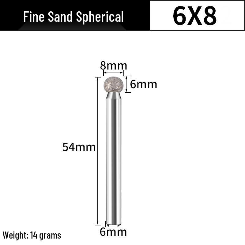 6mm Shank Diamond Cylindrical Conical Grinding Head for Stone, Jade, Peeling, and Carving.
6mm Shank Diamond Cylindrical Conical Grinding Head for Stone, Jade, Peeling, and Carving.