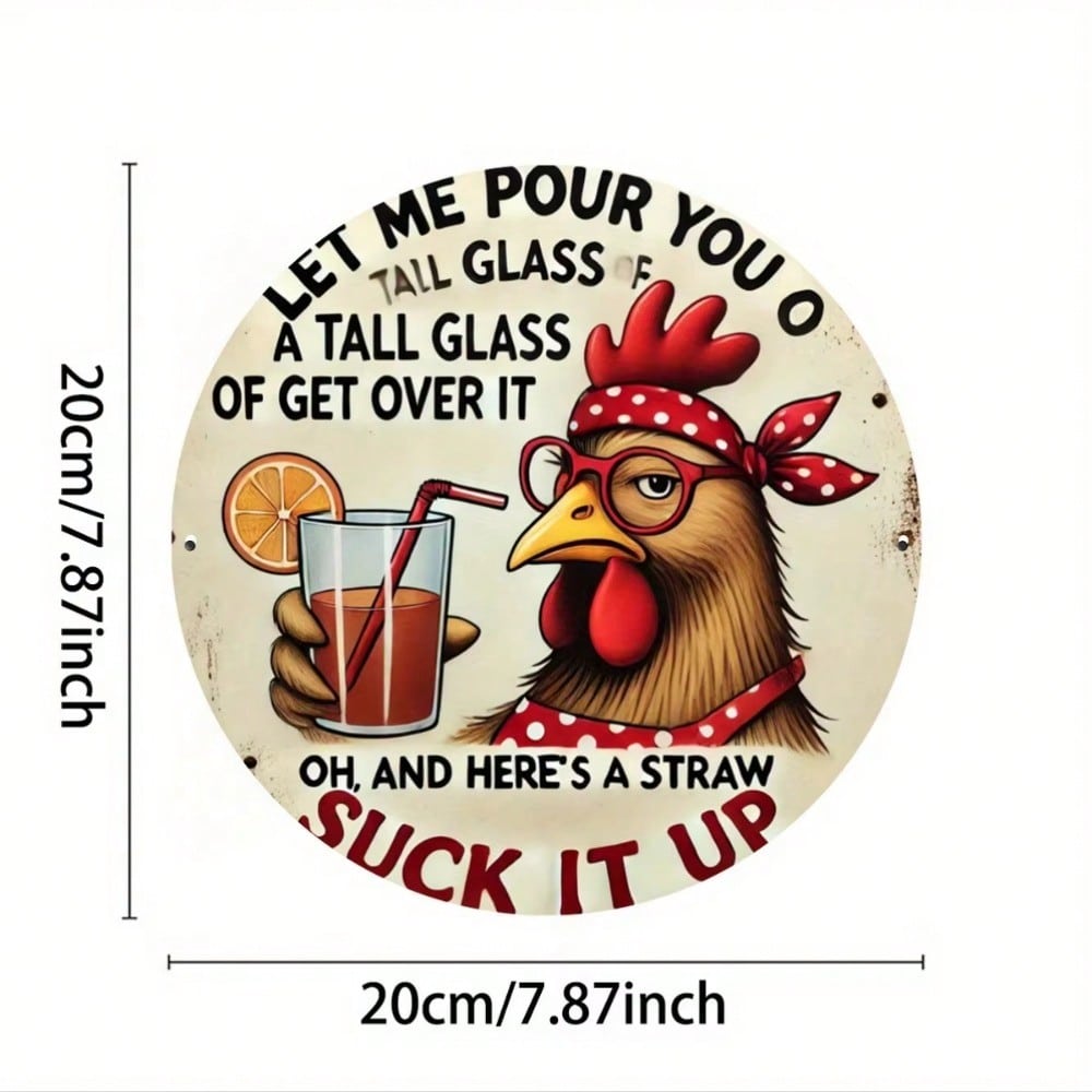 DORA Tin Sign Funny Chicken Metal Wall Art Rustic Farmhouse Decor Humor Gift 20x20cm(8x8inch)
DORA Tin Sign Funny Chicken Metal Wall Art Rustic Farmhouse Decor Humor Gift 20x20cm(8x8inch)