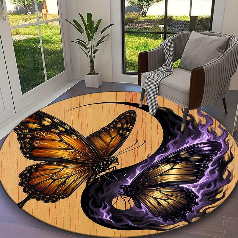 1pc Mystic Forest Butterfly Wreath Printed Chair Rug for Home Office Use, Living Room Kitchen Game Room Round Carpet Diameter 60cm
1pc Mystic Forest Butterfly Wreath Printed Chair Rug for Home Office Use, Living Room Kitchen Game Room Round Carpet Diameter 60cm
