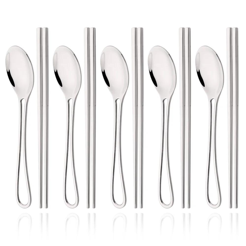 Корейские палочки для еды с длинной ручкой, набор столовых приборов, ложки, многоразовые палочки для суши из нержавеющей стали с противоскользящим покрытием, набор столовых приборов для супа серебряный
Корейские палочки для еды с длинной ручкой, набор столовых приборов, ложки, многоразовые палочки для суши из нержавеющей стали с противоскользящим покрытием, набор столовых приборов для супа серебряный