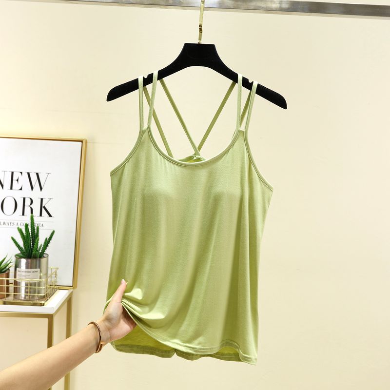 Модальное камисоле с нагрудными подушечками, женская летняя мода, универсальный топ-майка с красивой спиной, больших размеров, свободный, без рукавов, базовый топ Yellowish Green 2XL (70.00 kg-80.00 kg recommended
Модальное камисоле с нагрудными подушечками, женская летняя мода, универсальный топ-майка с красивой спиной, больших размеров, свободный, без рукавов, базовый топ Yellowish Green 2XL (70.00 kg-80.00 kg recommended