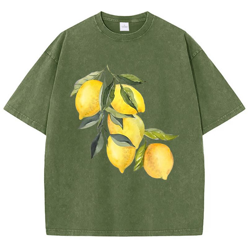 Creative Lemon Pattern Printing Washed TShirt Women Cottont Shirts ONeck Oversized Acid Wash Tops Summer Casual Woman Clothes S
Creative Lemon Pattern Printing Washed TShirt Women Cottont Shirts ONeck Oversized Acid Wash Tops Summer Casual Woman Clothes S