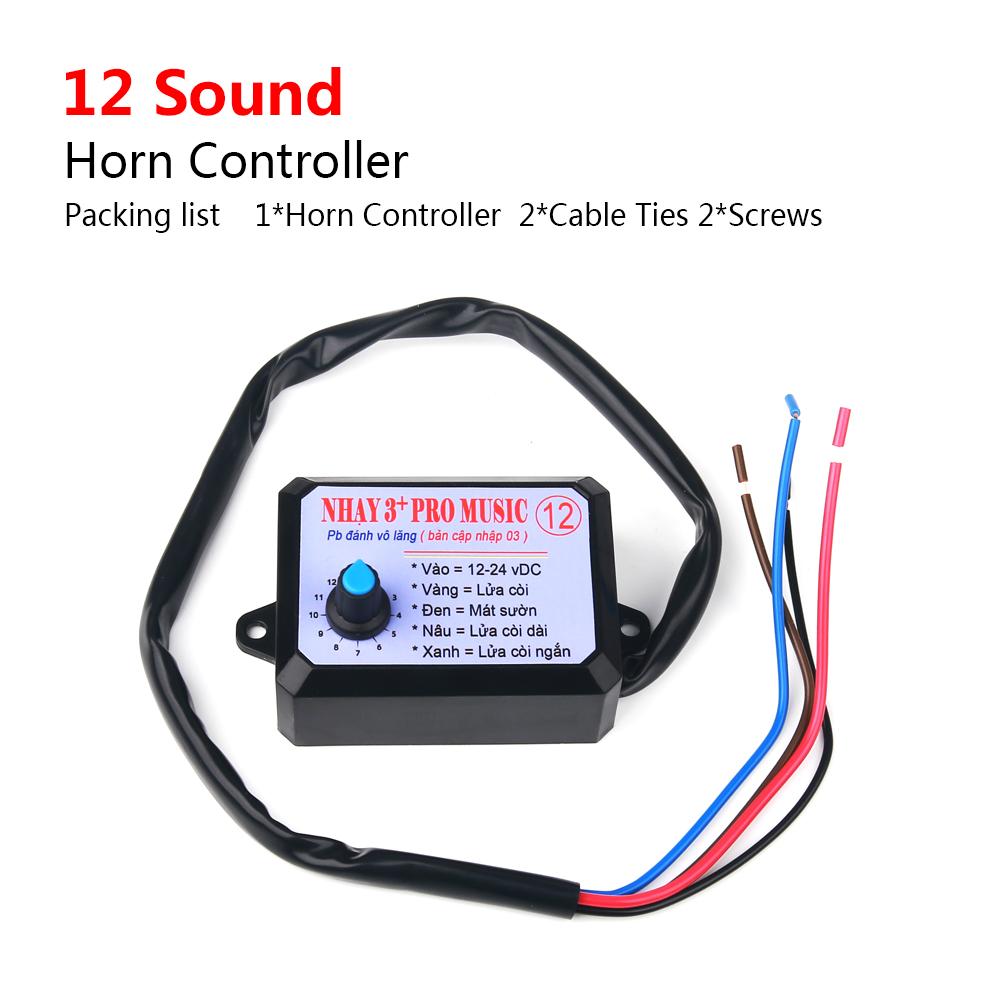 8/12Sound 3+ Pro Horn Speaker Sound Control Unit з гучністю перемикання музичний електронний контролер рогу 12V-24V 12 sounds
8/12Sound 3+ Pro Horn Speaker Sound Control Unit з гучністю перемикання музичний електронний контролер рогу 12V-24V 12 sounds