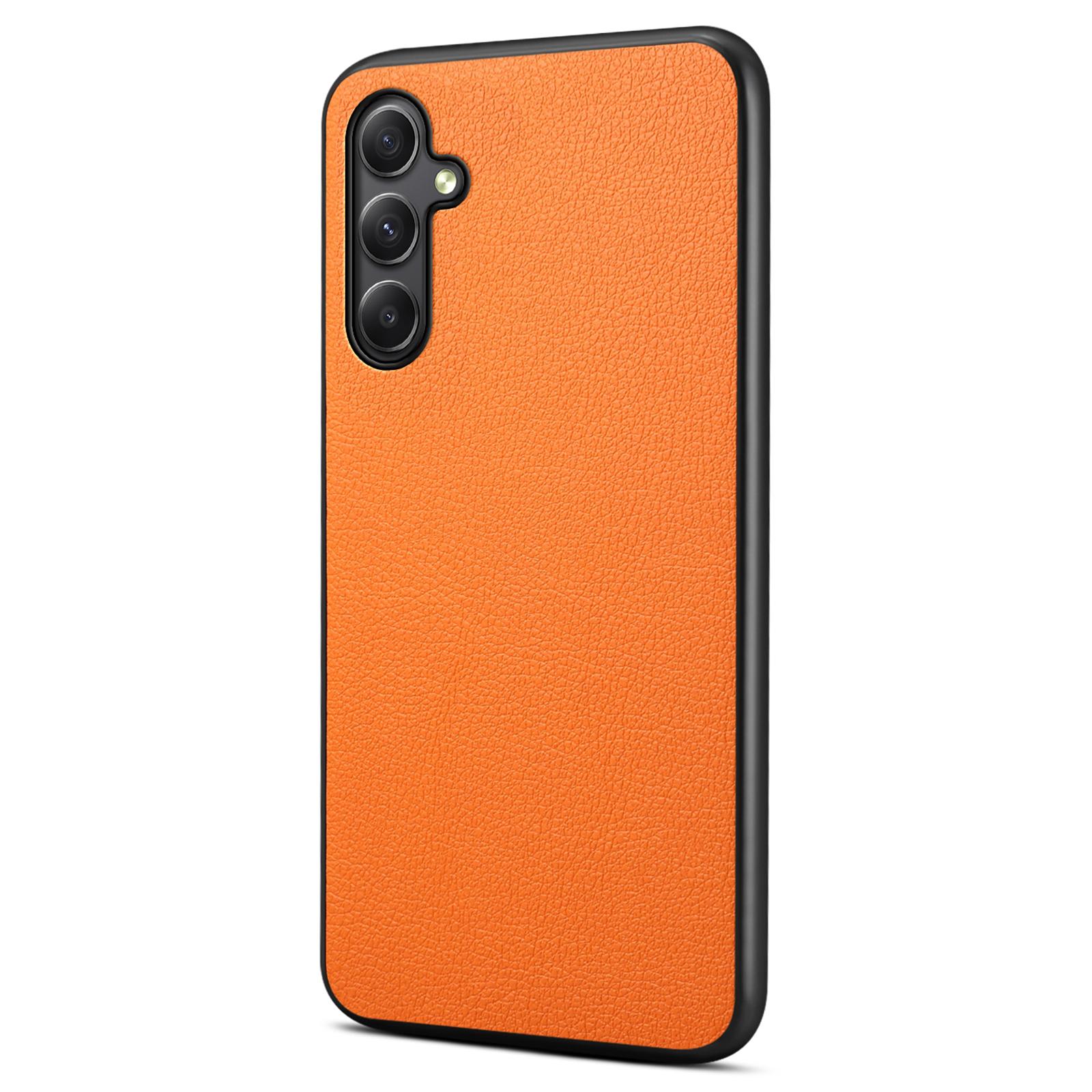 For Samsung Galaxy A34 5G Cell Phone Cases Calf Texture Leather+PC+TPU Slim-Fit Cover Orange
For Samsung Galaxy A34 5G Cell Phone Cases Calf Texture Leather+PC+TPU Slim-Fit Cover Orange