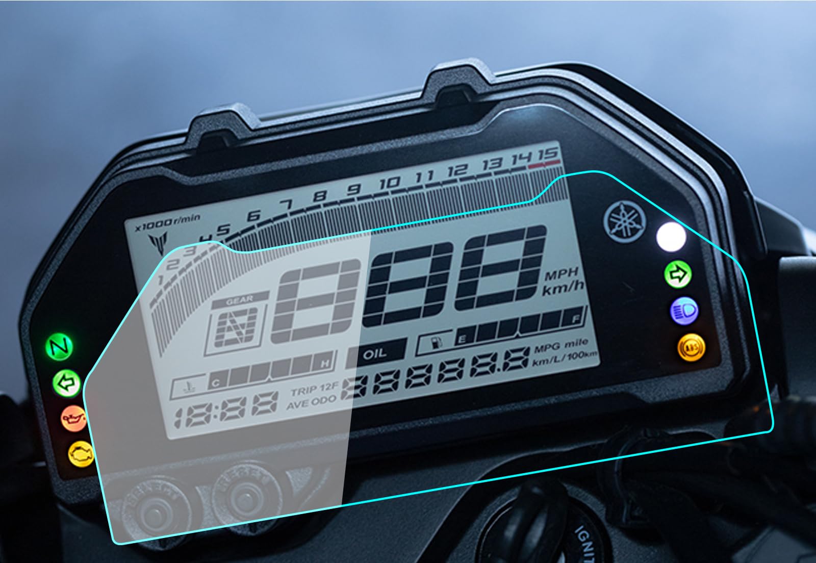 Motorcycle Gauge Protection Film, Set of 2, Compatible with Yamaha YZF-R3 (2019-2024), R25 (2018-2024), MT-03 (2020-2024), and MT-25 (2020-2024)
Motorcycle Gauge Protection Film, Set of 2, Compatible with Yamaha YZF-R3 (2019-2024), R25 (2018-2024), MT-03 (2020-2024), and MT-25 (2020-2024)