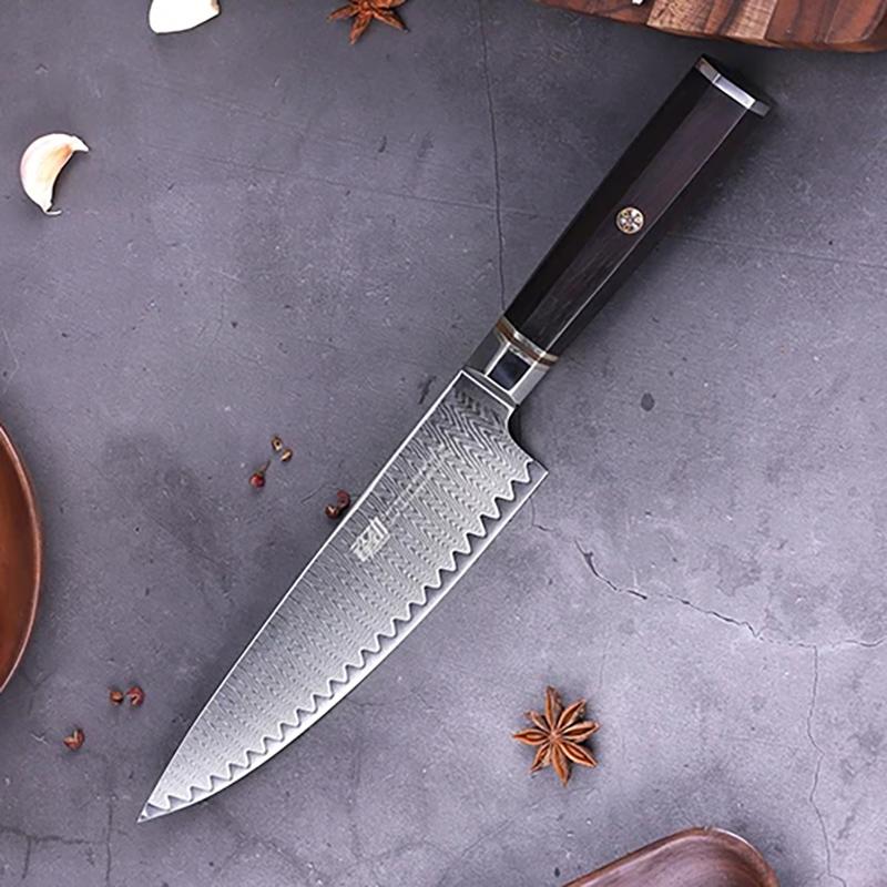 FINDKING 7.7 Inch Chef Knife 67-layers Damascus Steel Blade Ebony Handle Sharp Slicing Cleaver Butcher Japanese Kitchen Knives 7.7 inch
FINDKING 7.7 Inch Chef Knife 67-layers Damascus Steel Blade Ebony Handle Sharp Slicing Cleaver Butcher Japanese Kitchen Knives 7.7 inch
