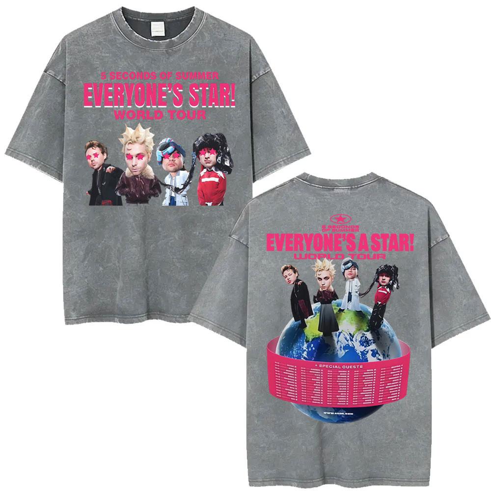 Seconds of Summer Everyones A Star Tour Vintage Washed T Shirt Mens Women Fashion High Street Oversized Cotton Tshirts S
Seconds of Summer Everyones A Star Tour Vintage Washed T Shirt Mens Women Fashion High Street Oversized Cotton Tshirts S