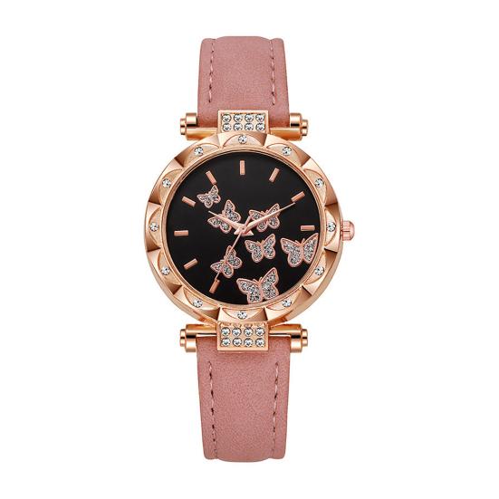 Ladies Butterfly Watch Artificial Leather Strap Quartz Watch Rhinestone Round Dial Fashionable Wristwatch for Women Party Office Date рожевий
Ladies Butterfly Watch Artificial Leather Strap Quartz Watch Rhinestone Round Dial Fashionable Wristwatch for Women Party Office Date рожевий