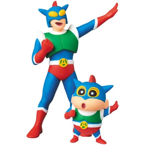 UDF Ultra Detail Figure No. 762 Crayon Shin-chan Action Kamen & Action Kamen Shin-chan (Version) Approximately 95/42mm tall, painted, finished figure
UDF Ultra Detail Figure No. 762 Crayon Shin-chan Action Kamen & Action Kamen Shin-chan (Version) Approximately 95/42mm tall, painted, finished figure
