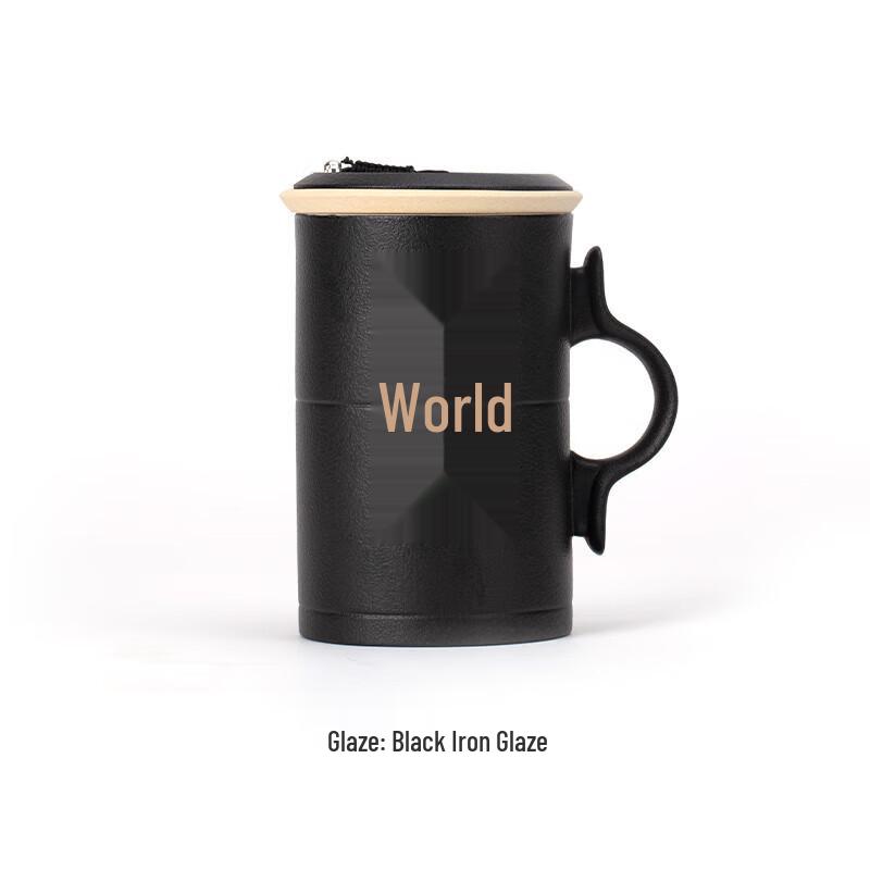 Wanqiantang Black Iron Glaze Ceramic Tea Separation Mug
Wanqiantang Black Iron Glaze Ceramic Tea Separation Mug